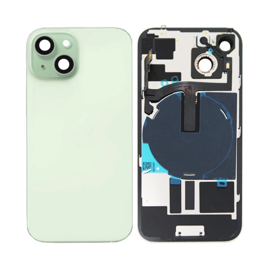 Tapa Trasera Apple iPhone 15 con Wireless Charge+Flashlight Flex Verde